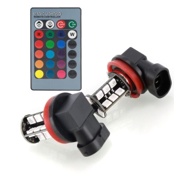 Becuri pentru proiectoare RGB H8/H9/H11 cu telecomandă - imagine 5