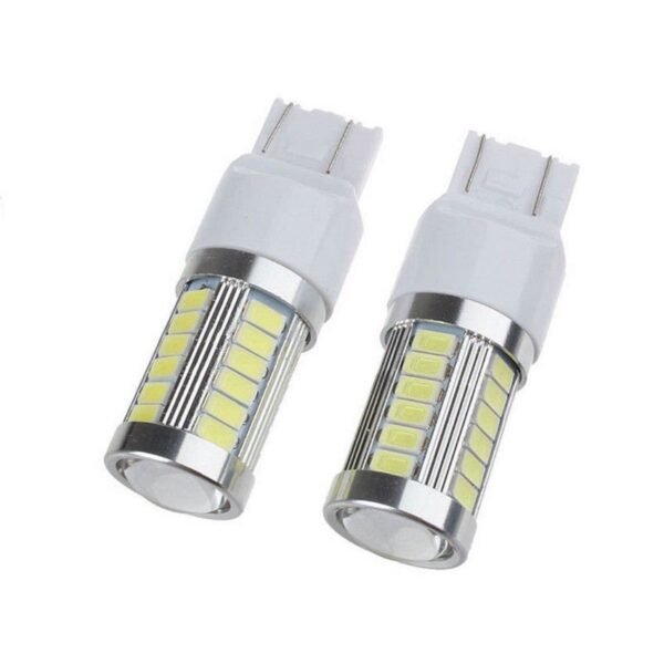 Set becuri T20 dublu filament W21W 7443 33 LED SMD - imagine 3