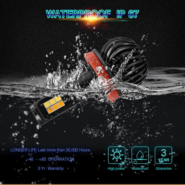 Led proiectoare H8/H9/H11 cu doua culori Galben/Alb - imagine 4