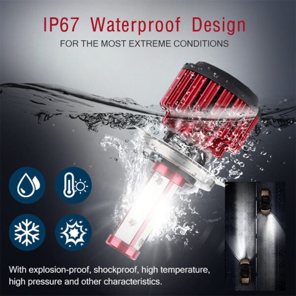 Set 2 x Led H4 cu 4 Fete Canbus Integrat - imagine 10