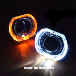 Kit Lupe SINOLYN Bixenon Mini H1 2,5" Ornament Angel Eyes DRL cu semnalizare