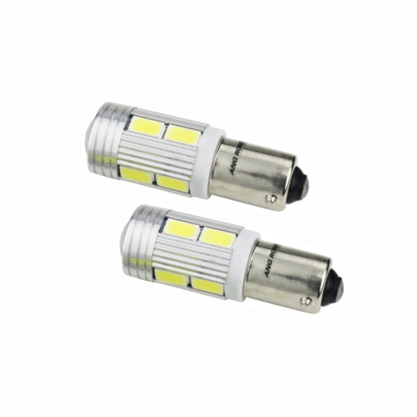 Set 2 x Becuri Albe led H6W BAX9s cu 10 SMD - imagine 6