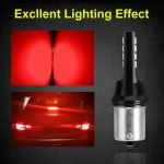 Set becuri Led Rosii BA15s P21W cu 12 leduri SMD