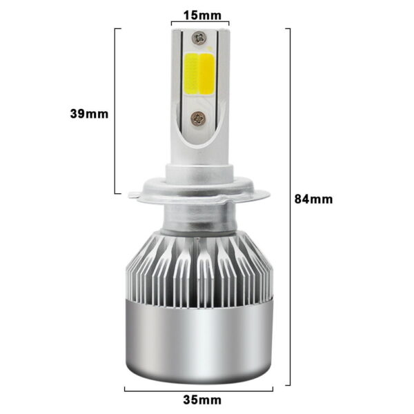 Led H7 Cu dubla culoare Alb / Galben 9600LM - imagine 13