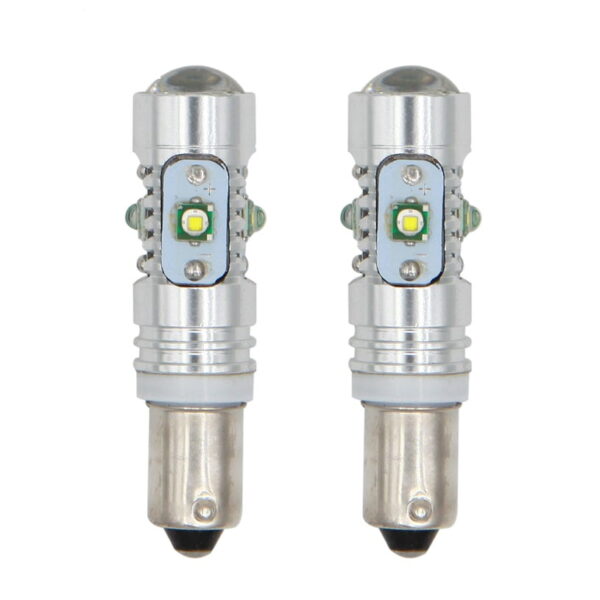 Set 2 x Becuri Albe led BAX9s H6W cu 5 LED Cree - imagine 2