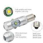 Set 2 x Becuri Albe led BAX9s H6W cu 5 LED Cree