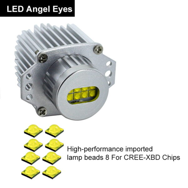 Set 2 x 80W LED Marker Angel Eyes  BMW E90 E91 Seria 3 - imagine 3