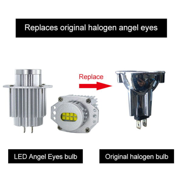 Set 2 x 80W LED Marker Angel Eyes  BMW E90 E91 Seria 3 - imagine 4