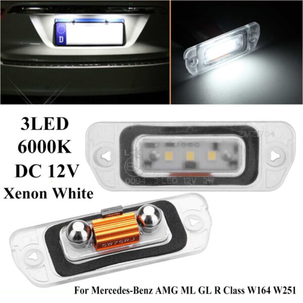 Lampi LED numar Benz Mercedes ML W164 , GL X164 R Class - imagine 10