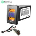 Incarcator tip Priza auto USB cu dubla incarcare rapida 3.1A Quick Charge 3.0 si indicator de voltaj