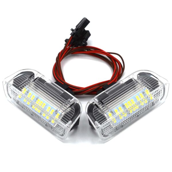 Set 2 x Leduri sub portiera dedicate VW 18SMD Golf 5 6 7 Jetta MK5 MK6 MK7 CC Tiguan Passat B6 B7
