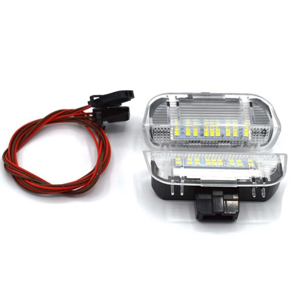 Set 2 x Leduri sub portiera dedicate VW 18SMD Golf 5 6 7 Jetta MK5 MK6 MK7 CC Tiguan Passat B6 B7 - imagine 3