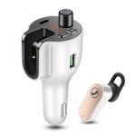 Modulator FM Bluetooth 5.0 cu incarcare rapida QC 3.0  Casca Handsfree