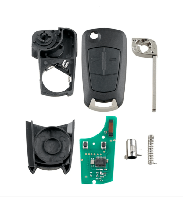 Cheie completa compatibila Opel Corsa D, Meriva, telecomanda 433Mhz, cip PCF7941