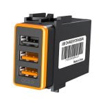 Incarcator tip Priza auto cu 3 porturi USB incarcare rapida 3.1A Quick Charge 3.0