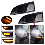 Set semnalizare dinamica secventiala progresiva fumurie oglinda Renault Scenic Grand Scenic Mk3 Megane Mk3 Laguna X91 Fluence Latitude