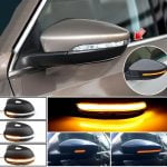 Set semnalizare dinamica secventiala progresiva fumurie oglinda VW Volkswagen Passat B7 CC EOS Scirocco Beetle A5 Jetta MK6 Euro 