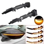 Set semnalizare dinamica secventiala progresiva fumurie oglinda SEAT Ibiza 6F Leon III mk3 5F Arona KJ7