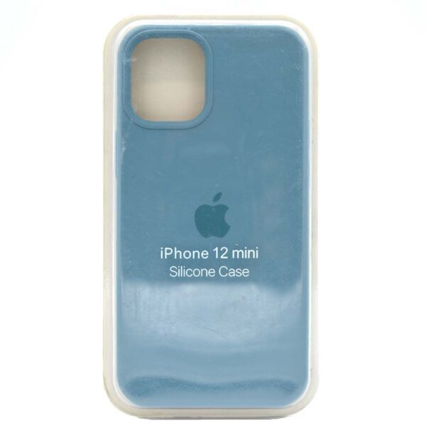 Husa Telefon iPhone 12 MINI Albastra din Silicon si Interior din Catifea