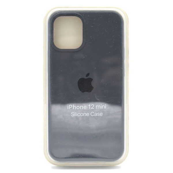Husa Telefon iPhone 12 MINI Gri Inchis din Silicon si Interior din Catifea