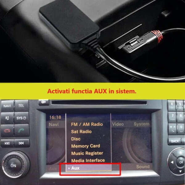 Cablu Adaptor Bluetooth 5.0 AMI / MMI Media IN CHELINK compatibil cu Mercedes Benz S212 W212 W204 A207 C207 - imagine 3