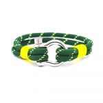 Bratara dama in stil Marinaresc Nautica Verde din Franghie material textil si Incuietoare Otel Inoxidabil Argintie