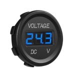 Panou voltmetru digital auto cu afisare LED Indicator de voltaj 12V 24V DC Rosu/Albastru