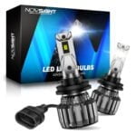 Set 2 Becuri LED Mini Novsight model N71 Aluminiu soclu H8 H9 H11 16000LM Plug & Play