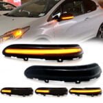 Set semnalizare dinamica secventiala progresiva fumurie oglinda PEUGEOT 208 2008 CITROEN C3 III C4 Cactus Opel Corsa F
