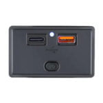 Incarcator Priza de incarcare Auto Dubla USB QC 3.0 si Type-C PD pentru Panou Auto Rulota Van Barci Buton ON - OFF si indicator LED Rosu