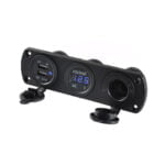Panou Bord Soclu Incarcator 3 in 1 Voltmetru Indicator de voltaj + Priza 12V tip Bricheta + Incarcator dual USB 3.1A