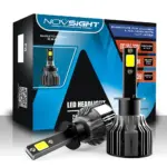 Set 2 Becuri LED BRIDGELUX COB Soclu H1 Novsight N39 72W 10000LM 6000K Alb Rece