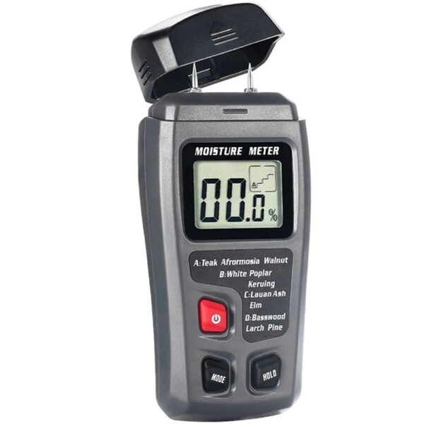 Umidometru Profesional Detector pentru masurarea gradului de umiditate al lemnului, ecran iluminat LCD