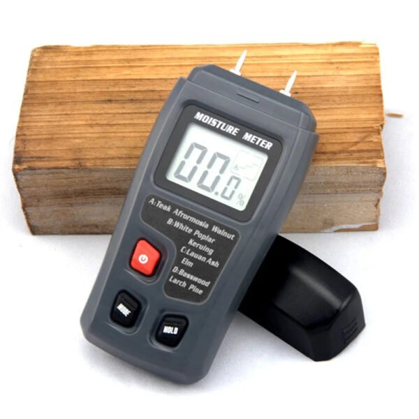 Umidometru Profesional Detector pentru masurarea gradului de umiditate al lemnului, ecran iluminat LCD - imagine 7