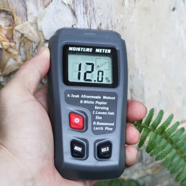 Umidometru Profesional Detector pentru masurarea gradului de umiditate al lemnului, ecran iluminat LCD - imagine 3