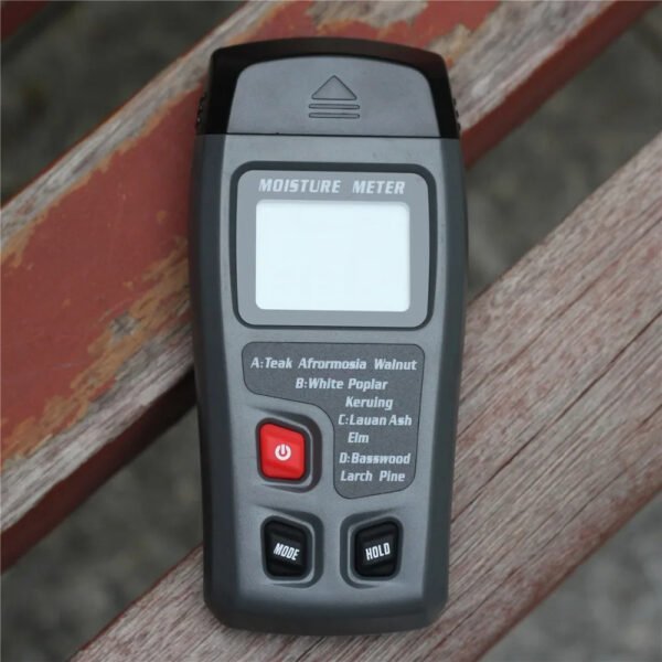 Umidometru Profesional Detector pentru masurarea gradului de umiditate al lemnului, ecran iluminat LCD - imagine 5