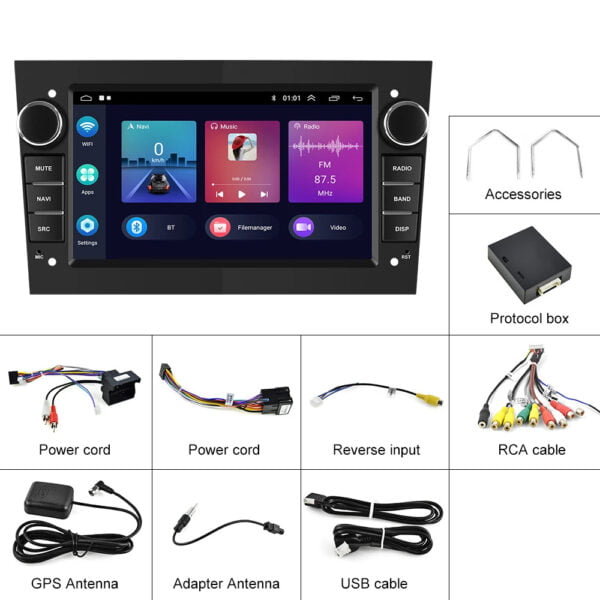 Navigatie Android 13, 2GB RAM 32GB ROM, Ecran tactil 7inch, Carplay & Android auto pentru Opel Astra Corsa Zafira - imagine 15