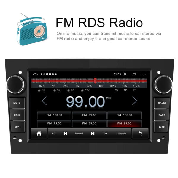 Navigatie Android 13, 2GB RAM 32GB ROM, Ecran tactil 7inch, Carplay & Android auto pentru Opel Astra Corsa Zafira - imagine 5