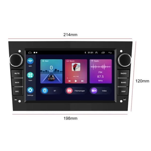 Navigatie Android 13, 2GB RAM 32GB ROM, Ecran tactil 7inch, Carplay & Android auto pentru Opel Astra Corsa Zafira - imagine 13