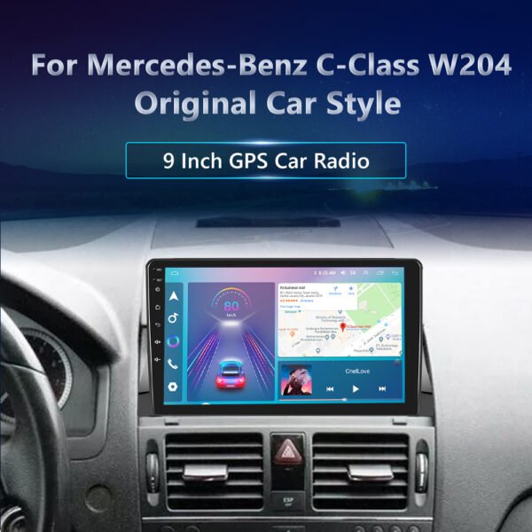 Navigatie Android C-Class W204 S204 2007-2010, 2GB RAM 64GB ROM Ecran 9inch Carplay & Android auto - imagine 18