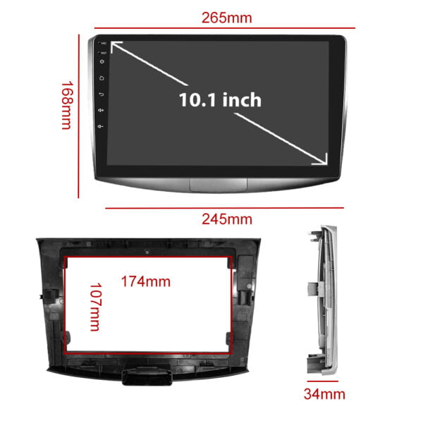 Navigatie Android 12, 4GB RAM 64GB ROM Ecran 10inch Carplay & Android auto Asistent virtual Dedicata VW Passat CC / B7 - imagine 10