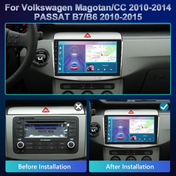 Navigatie Android 12, 4GB RAM 64GB ROM Ecran 10inch Carplay & Android auto Asistent virtual Dedicata VW Passat CC / B7 - imagine 19