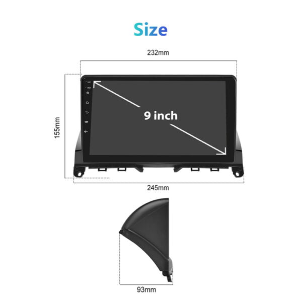 Navigatie Android C-Class W204 S204 2007-2010, 2GB RAM 64GB ROM Ecran 9inch Carplay & Android auto - imagine 7
