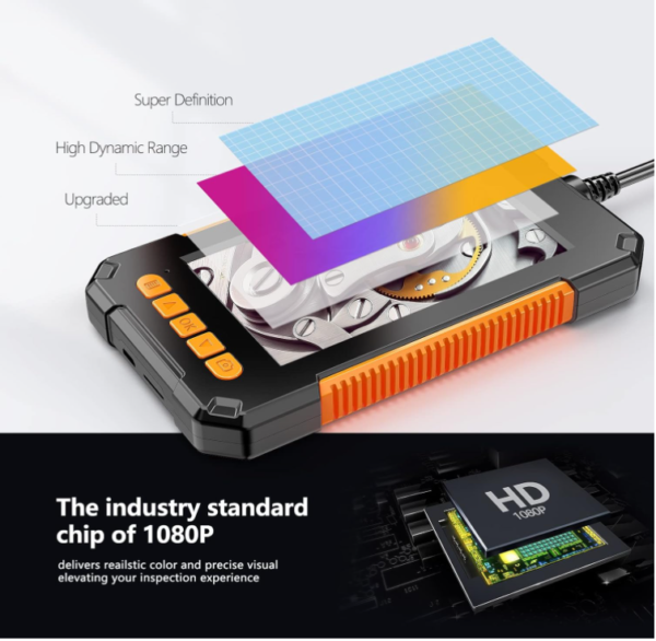 Endoscop, Camera Endoscopica Industriala 8 LED-uri Waterproof, Ecran color 4,3 inch HD 1080P, Cablu 10M - imagine 7