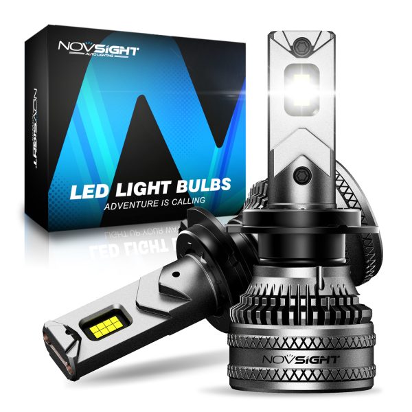 Set 2 becuri LED H7 Auto Novsight N96 6500K 40000 lumeni 200W