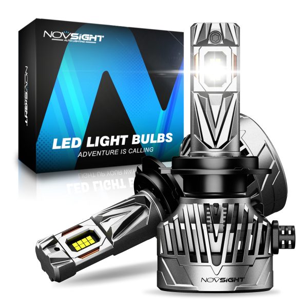 Set 2 becuri LED H7 Auto Novsight N95 6500K 30000 lumeni 130W