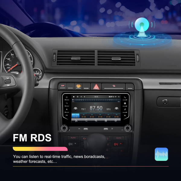 Navigatie Android 13, 2GB RAM 64GB ROM, Ecran tactil de 7 inchi, Android Auto & Carplay, Dedicata pentru Audi A4 B6 S4 RS4 Seat Exeo - imagine 11