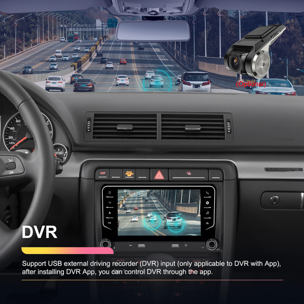 Navigatie Android 13, 2GB RAM 64GB ROM, Ecran tactil de 7 inchi, Android Auto & Carplay, Dedicata pentru Audi A4 B6 S4 RS4 Seat Exeo - imagine 10