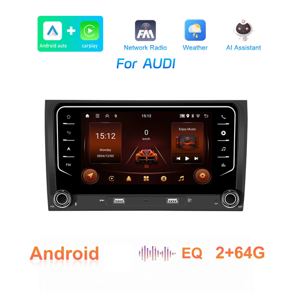 Navigatie Android 13, 2GB RAM 64GB ROM, Ecran tactil de 7 inchi, Android Auto & Carplay, Dedicata pentru Audi A4 B6 S4 RS4 Seat Exeo - imagine 25