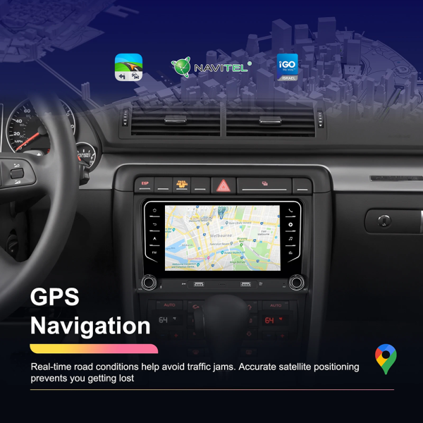 Navigatie Android 13, 2GB RAM 64GB ROM, Ecran tactil de 7 inchi, Android Auto & Carplay, Dedicata pentru Audi A4 B6 S4 RS4 Seat Exeo - imagine 16